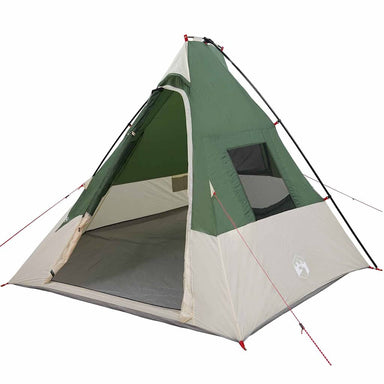 Tipi Tent met dak met opslag Groen 383 x 338 x 217 cm taft
