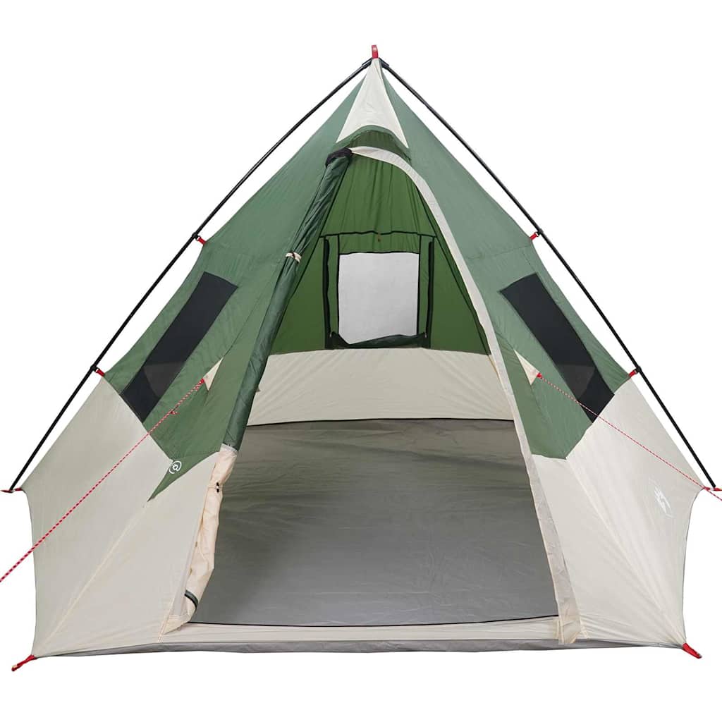 Tipi Tent met dak met opslag Groen 383 x 338 x 217 cm taft