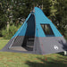 Tipi Tent met dak met opslag Blauw 383 x 338 x 217 cm taft