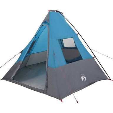 Tipi Tent met dak met opslag Blauw 383 x 338 x 217 cm taft