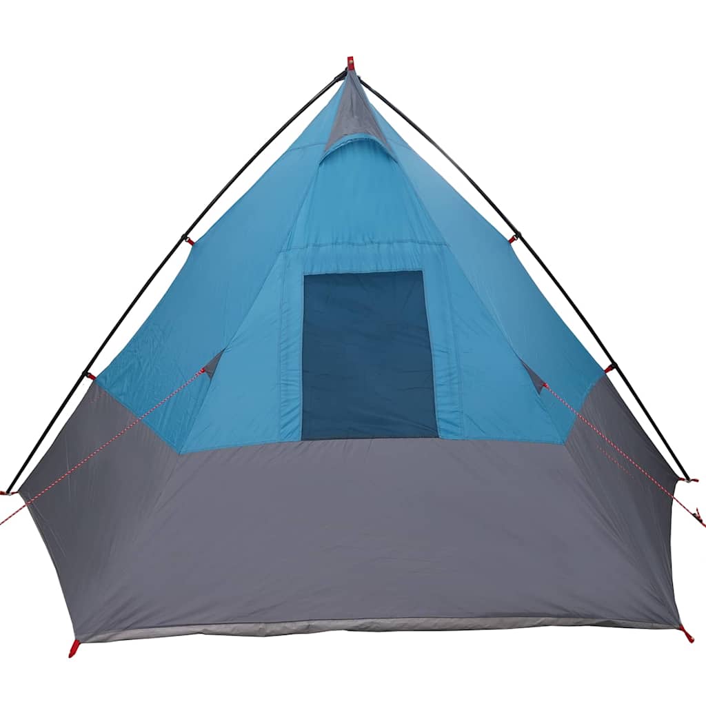 Tipi Tent met dak met opslag Blauw 383 x 338 x 217 cm taft