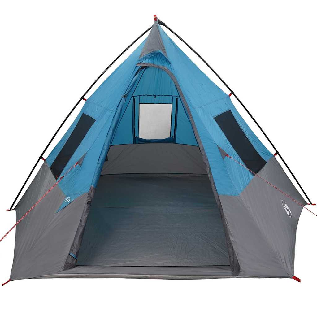Tipi Tent met dak met opslag Blauw 383 x 338 x 217 cm taft