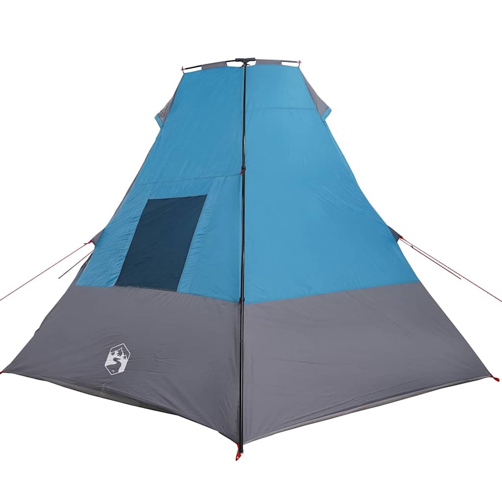 Tipi Tent met dak met opslag Blauw 383 x 338 x 217 cm taft