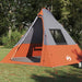 Tipi Tent met dak Grijs en Oranje 383 x 338 x 217 cm taft