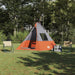 Tipi Tent met dak Grijs en Oranje 383 x 338 x 217 cm taft
