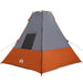 Tipi Tent met dak Grijs en Oranje 383 x 338 x 217 cm taft