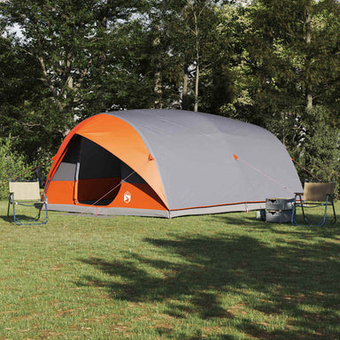 Tunnel tent 10-persoons Waterdicht Grijs en Oranje taft