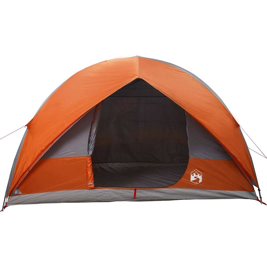Tunnel tent 10-persoons Waterdicht Grijs en Oranje taft
