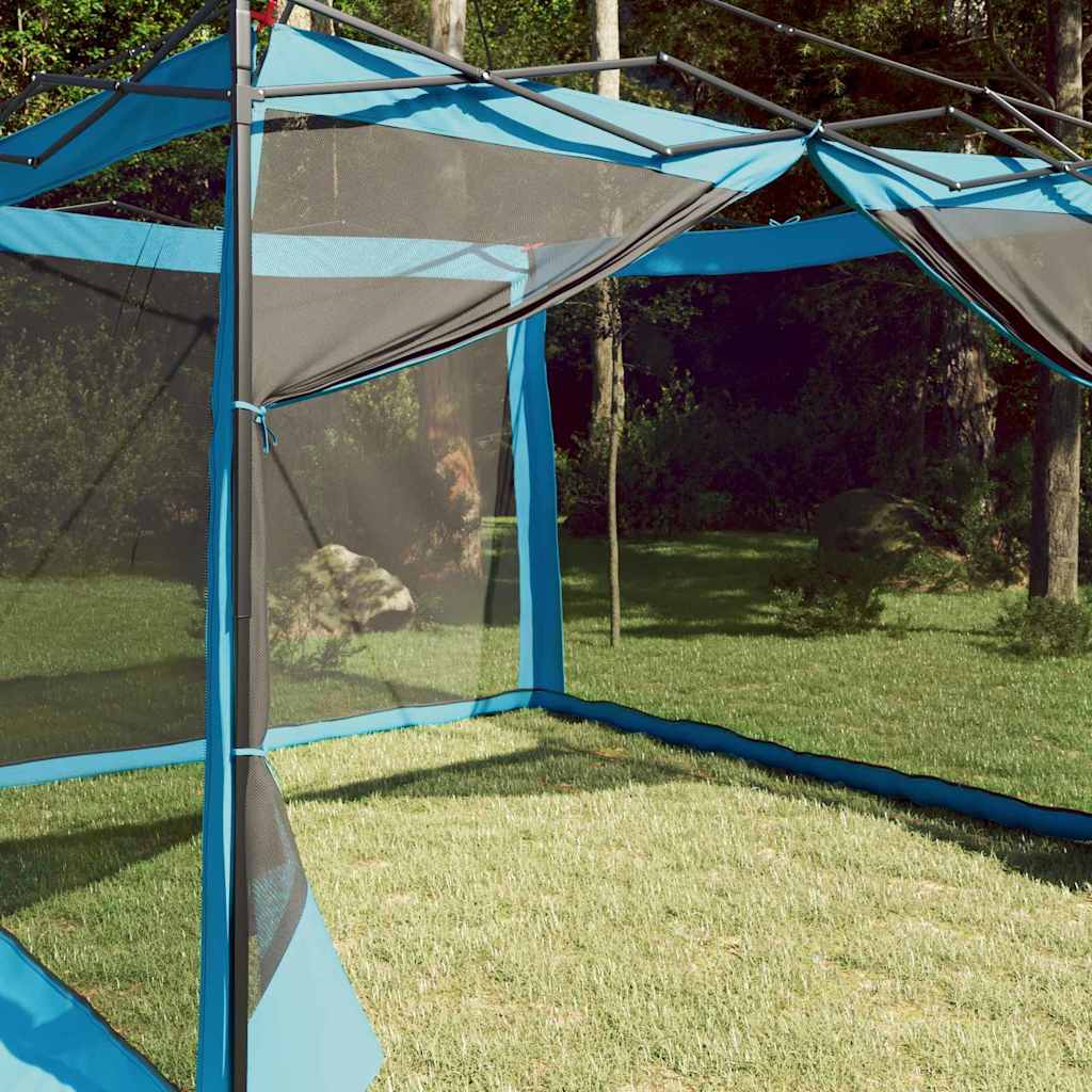 Binnentent met dak met opslag Blauw 303 x 303 x 196 cm taft