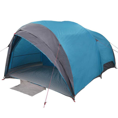 Tunnel tent met dak met opslag Blauw 410 x 285 x 198 cm taft