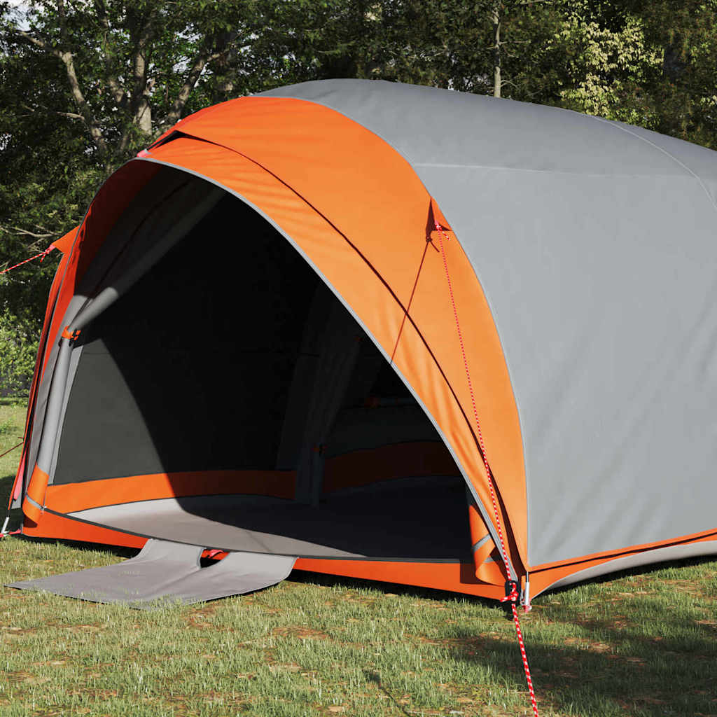Tunnel tent met dak Grijs en Oranje 410 x 285 x 198 cm taft
