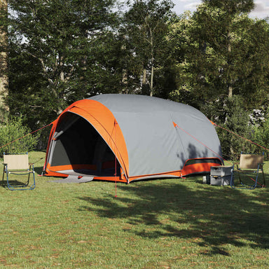 Tunnel tent met dak Grijs en Oranje 410 x 285 x 198 cm taft