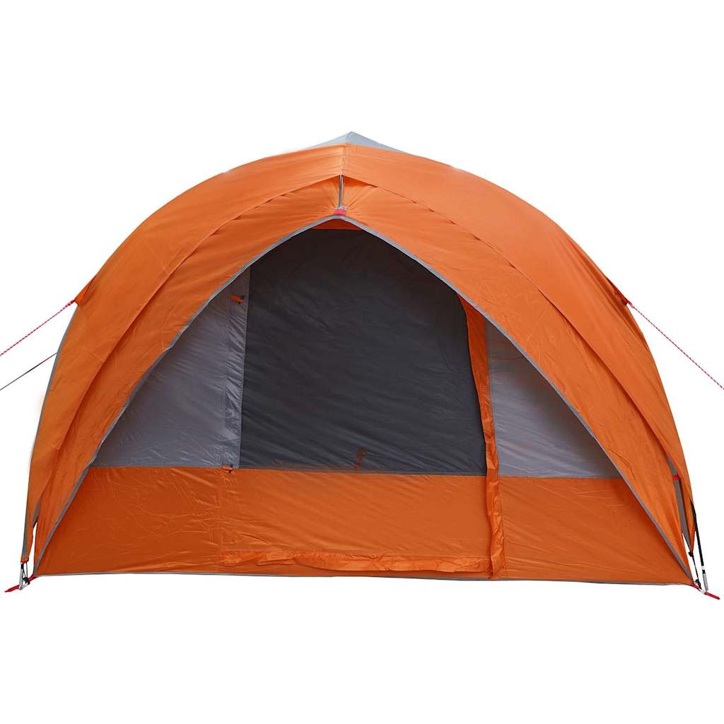 Tunnel tent met dak Grijs en Oranje 410 x 285 x 198 cm taft