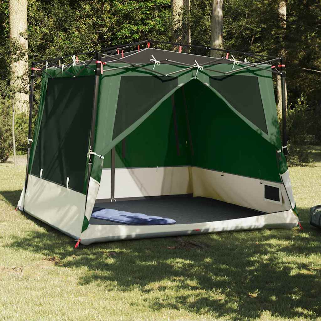 Binnentent met dak met opslag Groen 291 x 291 x 240 cm taft