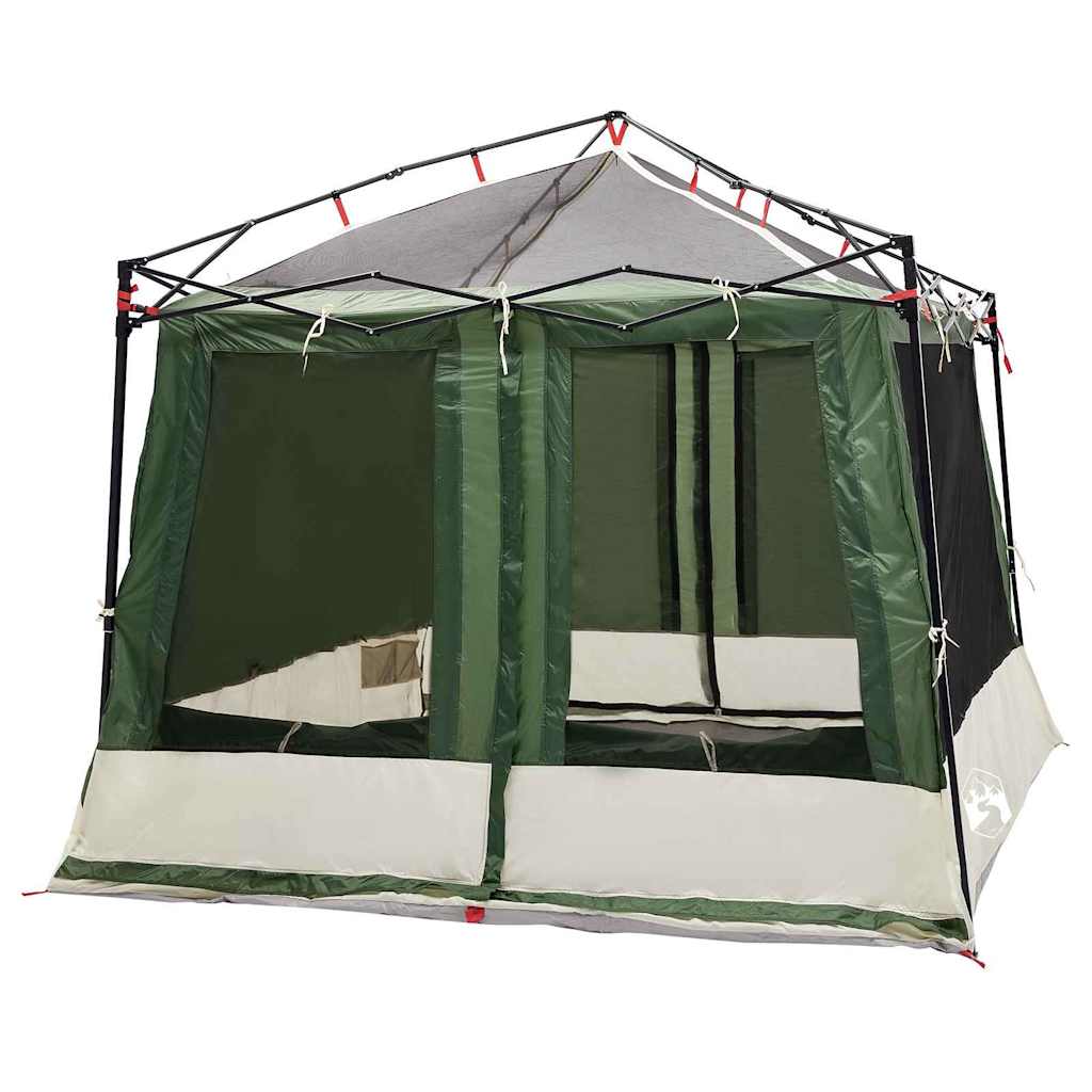 Binnentent met dak met opslag Groen 291 x 291 x 240 cm taft