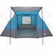 Camping Tent met dak met opslag Blauw 482 x 360 x 227 cm taft