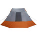 Camping Tent met dak Grijs en Oranje 482 x 360 x 227 cm taft