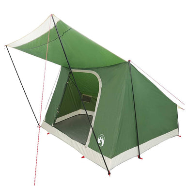 Camping Tent met dak met opslag Groen 223 x 163 x 130 cm taft