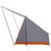 Camping Tent met dak Grijs en Oranje 223 x 163 x 130 cm taft