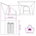 Camping Tent met dak Grijs en Oranje 223 x 163 x 130 cm taft