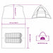Camping Tent met dak met opslag Groen 275 x 230 x 140 cm taft