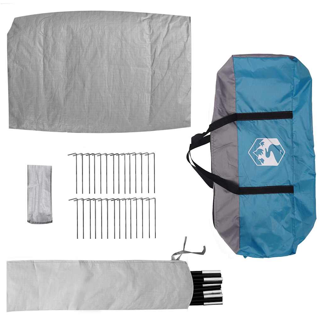 Camping Tent met dak met opslag Blauw 275 x 230 x 140 cm taft