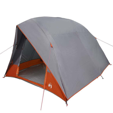 Camping Tent met dak Grijs en Oranje 275 x 230 x 140 cm taft