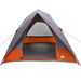 Camping Tent met dak Grijs en Oranje 275 x 230 x 140 cm taft