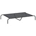 Hondenmand verhoogd 130x80x20 cm textiel en staal zwart