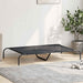 Hondenmand verhoogd 130x80x20 cm textiel en staal zwart
