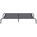 Hondenmand verhoogd 130x80x20 cm textiel en staal zwart