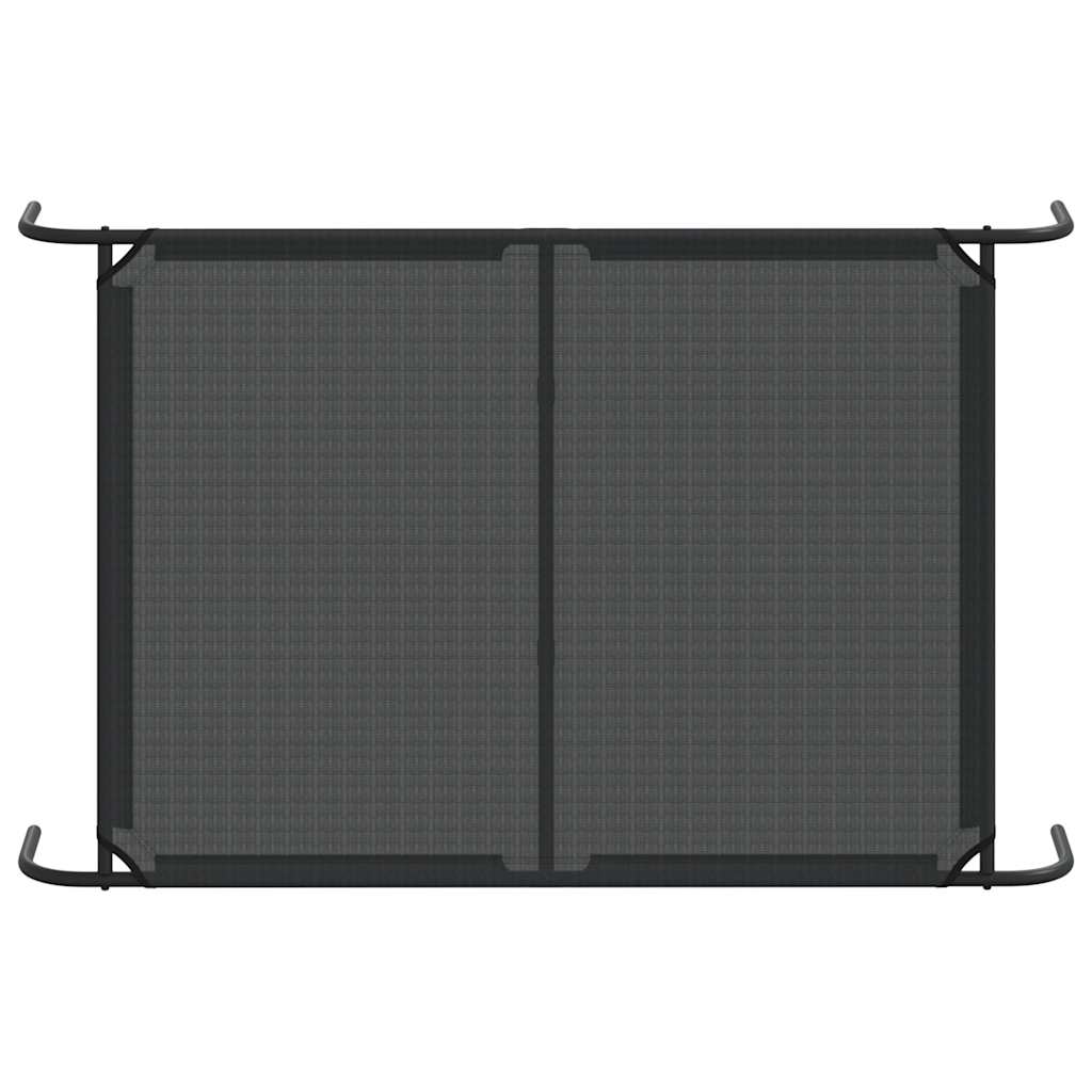 Hondenmand verhoogd 130x80x20 cm textiel en staal zwart