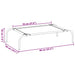 Hondenmand verhoogd 90x50x20 cm Oxford stof en staal zwart