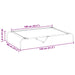 Hondenmand verhoogd 130x80x20 cm Oxford stof en staal zwart