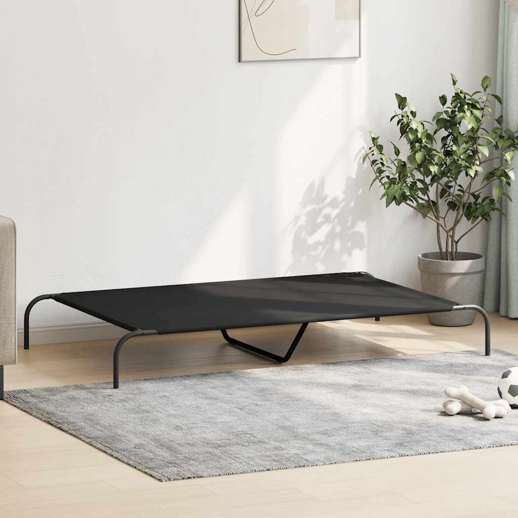 Hondenmand verhoogd 150x90x20 cm Oxford stof en staal zwart