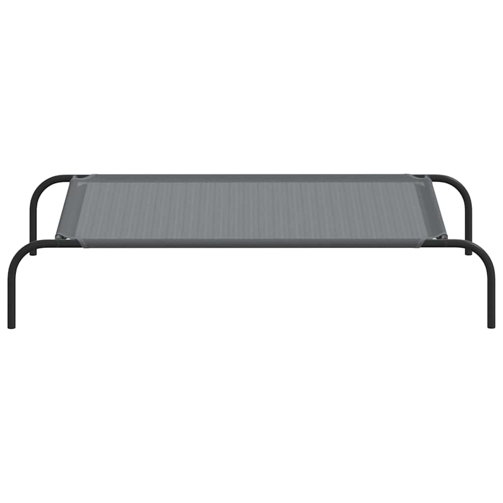 Hondenmand verhoogd 110x65x20 cm textiel en staal grijs