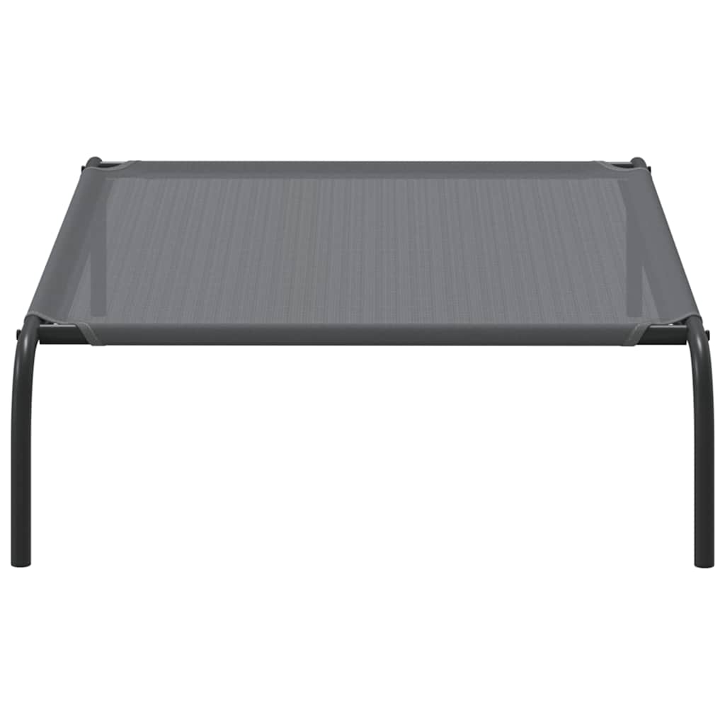 Hondenmand verhoogd 110x65x20 cm textiel en staal grijs