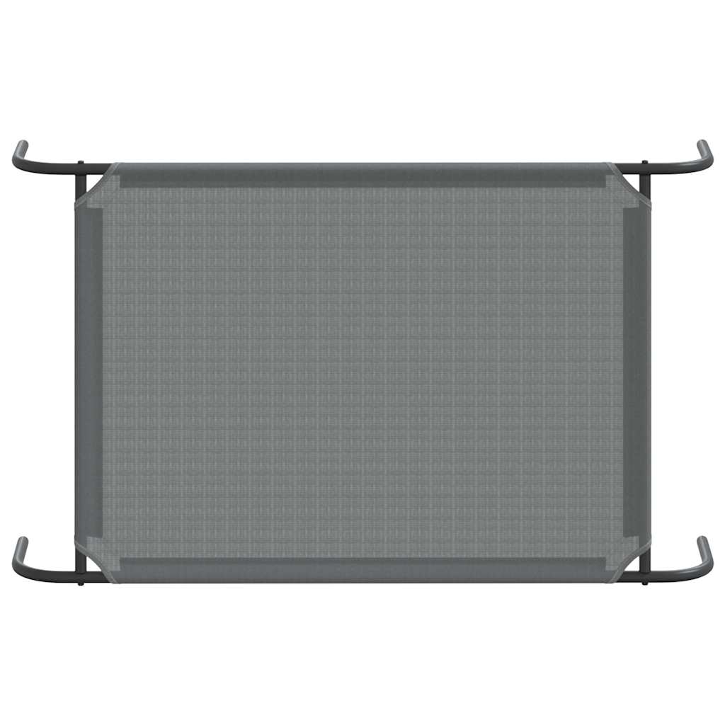 Hondenmand verhoogd 110x65x20 cm textiel en staal grijs
