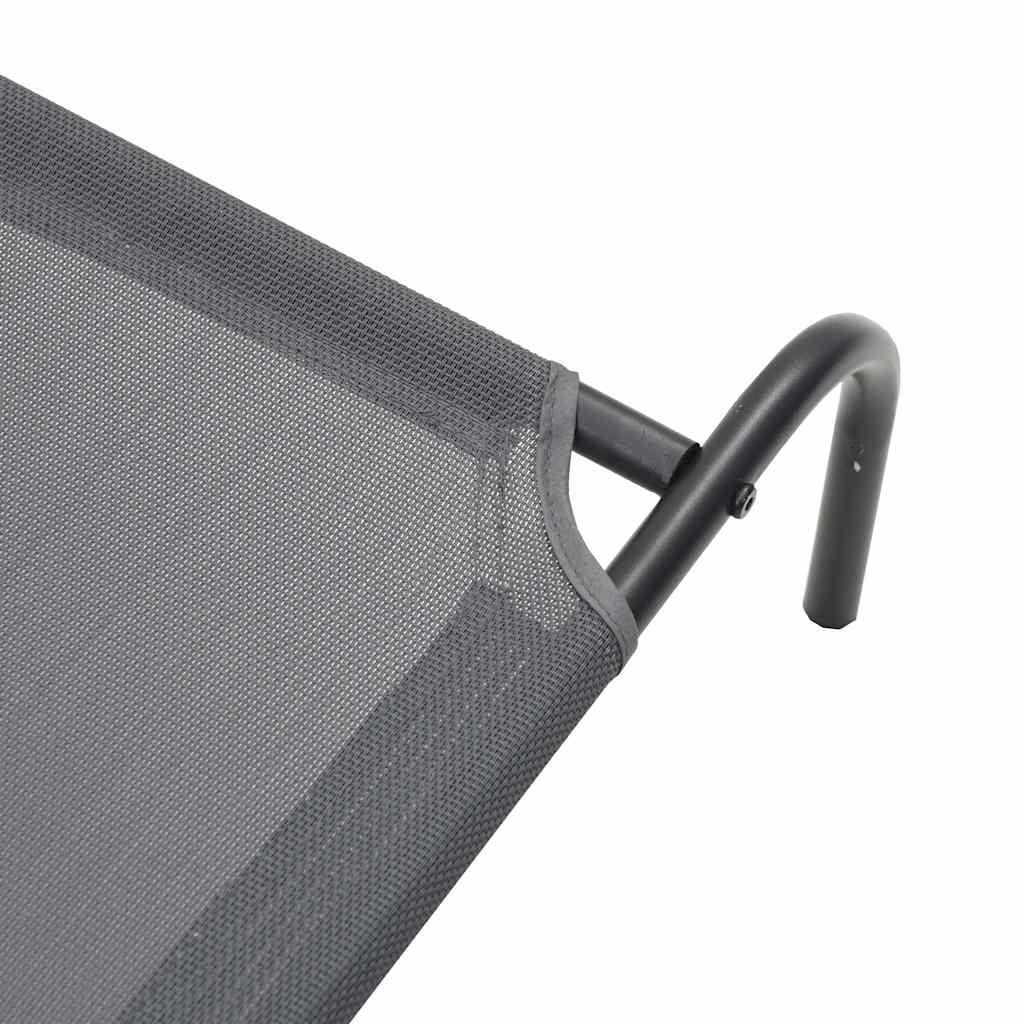 Hondenmand verhoogd 110x65x20 cm textiel en staal grijs