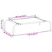 Hondenmand verhoogd 110x65x20 cm textiel en staal grijs
