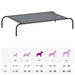 Hondenmand verhoogd 110x65x20 cm textiel en staal grijs