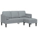 Bankstel met kussen Lichtgrijs Polyester