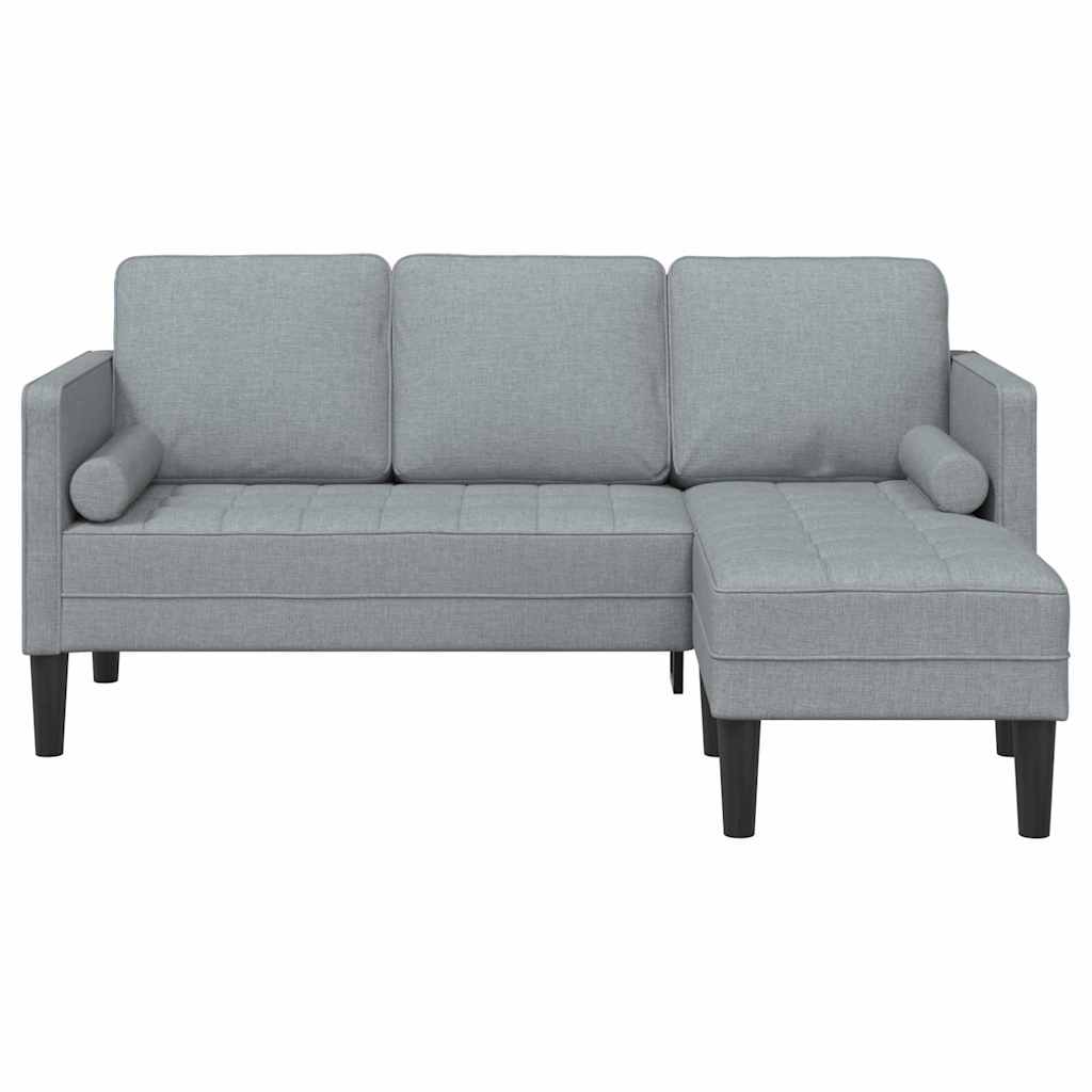Bankstel met kussen Lichtgrijs Polyester