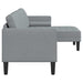 Bankstel met kussen Lichtgrijs Polyester