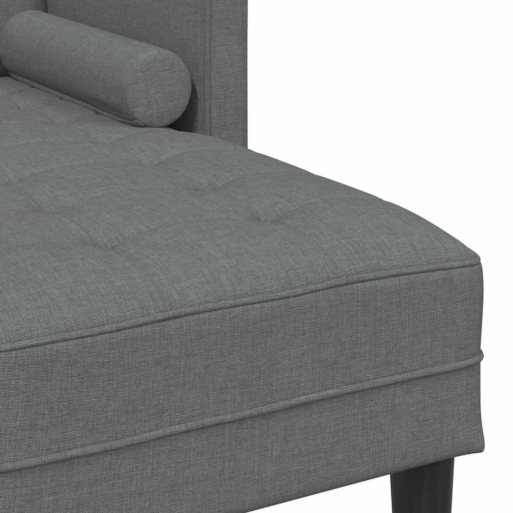 Bankstel met kussen Donkergrijs Polyester