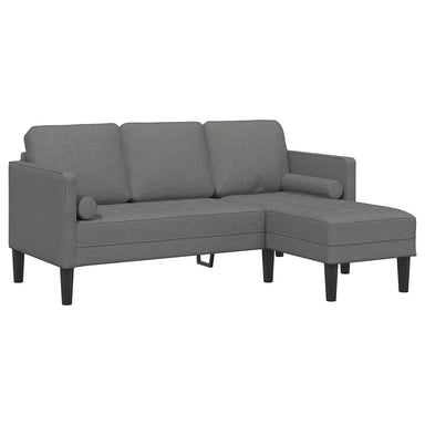 Bankstel met kussen Donkergrijs Polyester