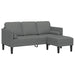 Bankstel met kussen Donkergrijs Polyester