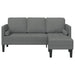 Bankstel met kussen Donkergrijs Polyester