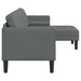 Bankstel met kussen Donkergrijs Polyester