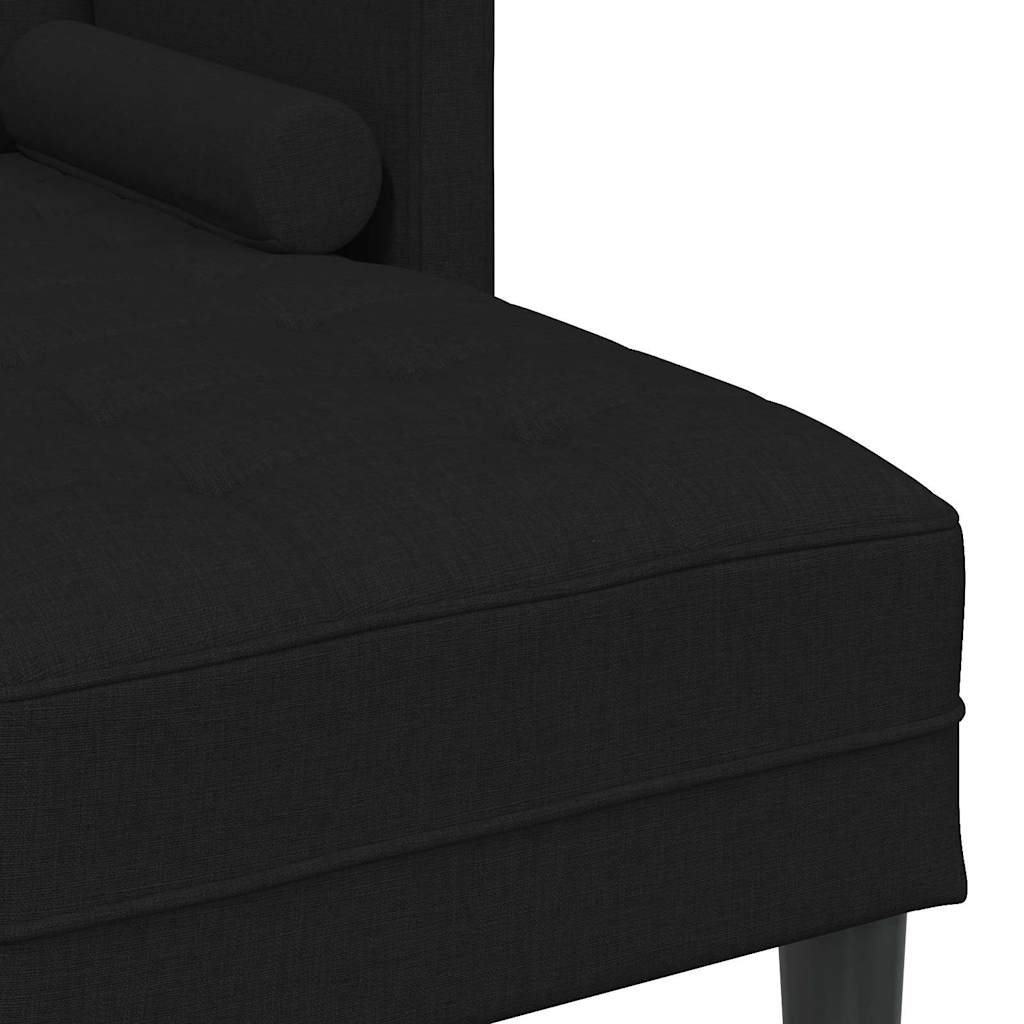 Bankstel met kussen Zwart Polyester